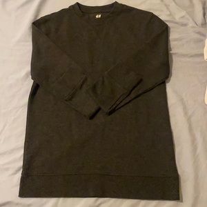 H&M Crew Neck Gray Regular Fit Sweatshirt